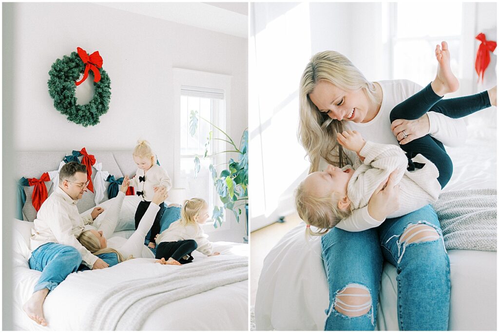 Kaitlin Mendoza is an in-home Indianapolis family photographer that captured holiday magic and moments with The Smith family.