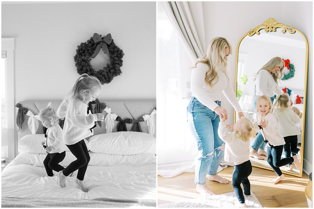 Kaitlin Mendoza is an in-home Indianapolis family photographer that captured holiday magic and moments with The Smith family.