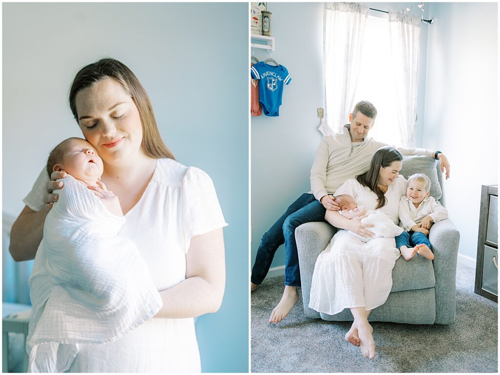Kaitlin Mendoza is an in-home Indianapolis newborn photographer who took photos of Eli and this adorable family of four.