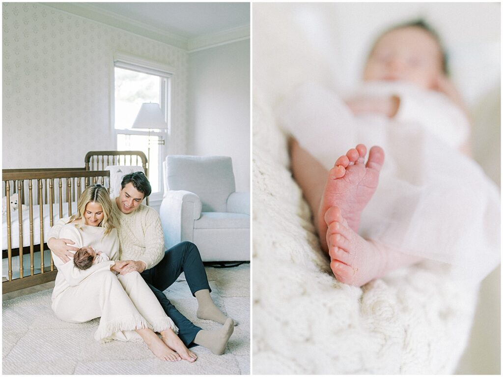 Kaitlin Mendoza captured newborn photography in Indianapolis for these first time parents and their sweet baby Tia.