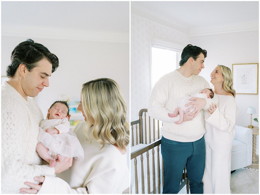Kaitlin Mendoza captured newborn photography in Indianapolis for these first time parents and their sweet baby Tia.