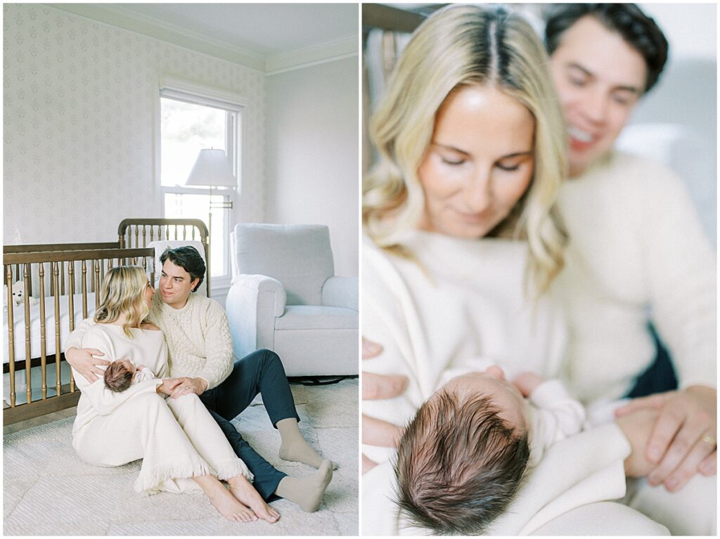 Kaitlin Mendoza captured newborn photography in Indianapolis for these first time parents and their sweet baby Tia.