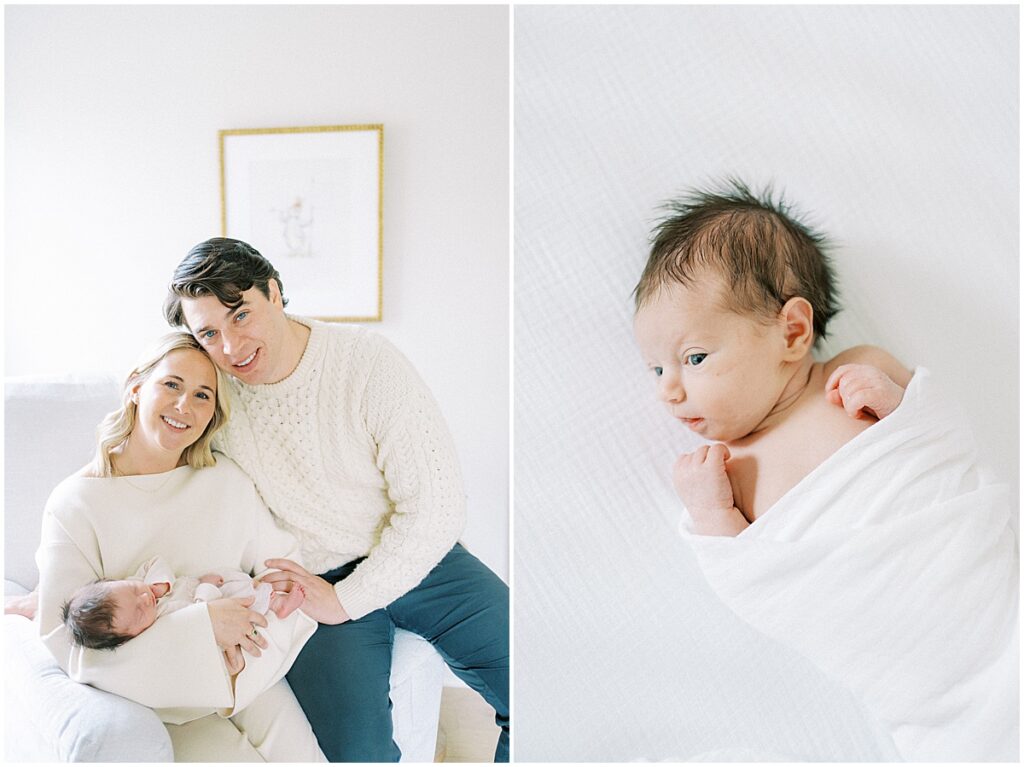 Kaitlin Mendoza captured newborn photography in Indianapolis for these first time parents and their sweet baby Tia.