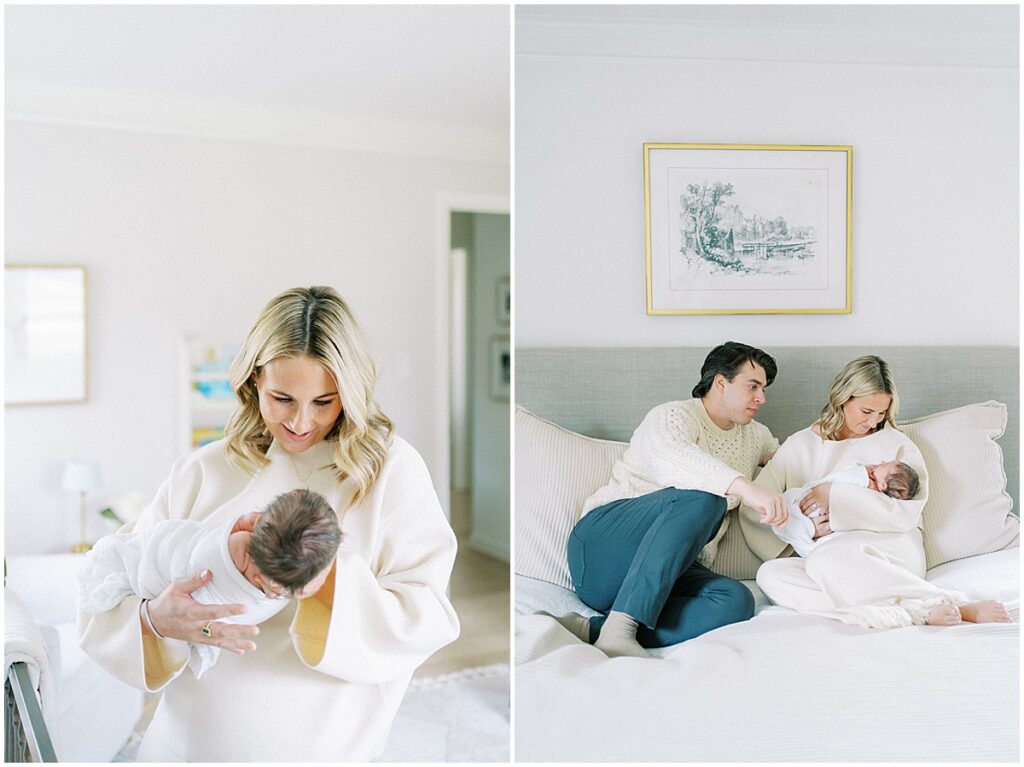 Kaitlin Mendoza captured newborn photography in Indianapolis for these first time parents and their sweet baby Tia.