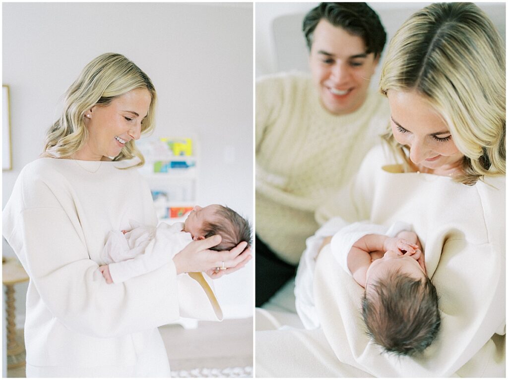 Kaitlin Mendoza captured newborn photography in Indianapolis for these first time parents and their sweet baby Tia.