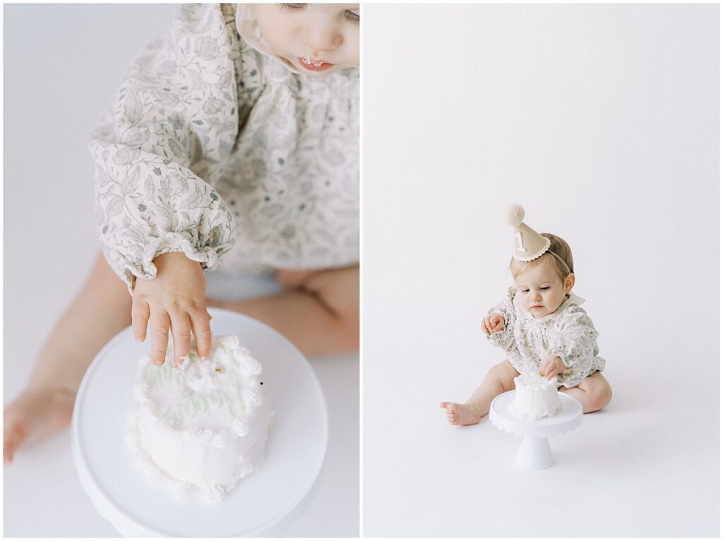 Kaitlin Mendoza was the studio Indianapolis milestone photographer for Bridget’s one year photo session.