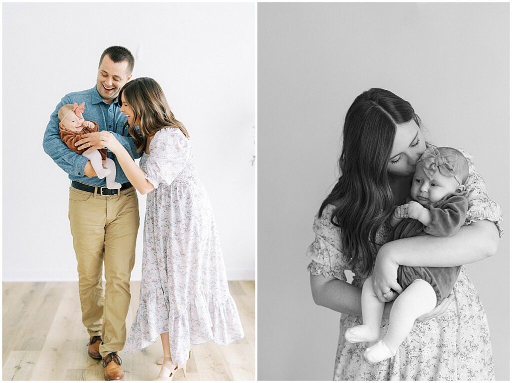 Kaitlin Mendoza is an in-home and studio newborn photographer in Indianapolis that took photos for this sweet family of three.
