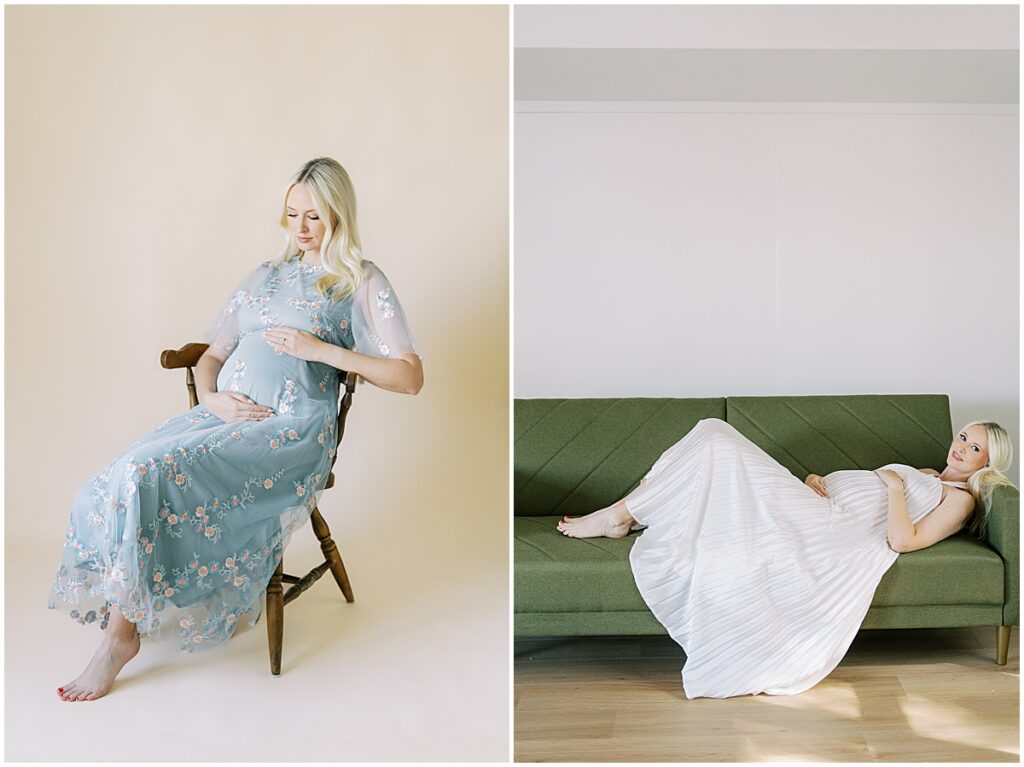 Kaitlin Mendoza Photography captured intimate maternity photos in Indianapolis for glowing mama-to-be.
