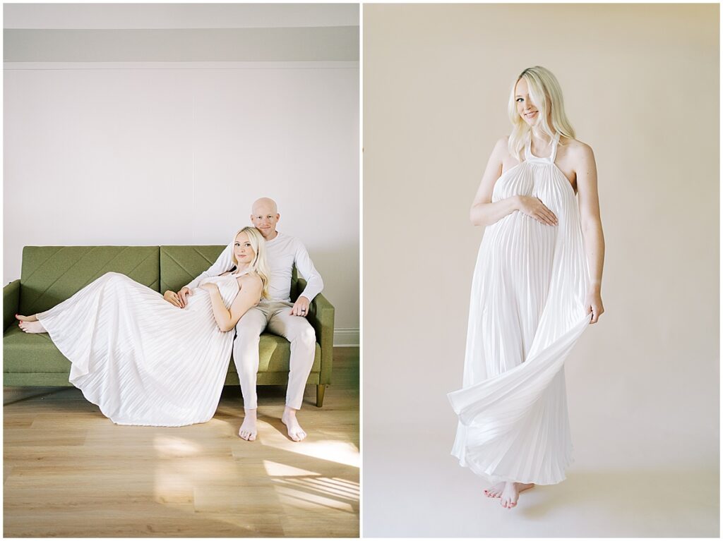 Kaitlin Mendoza Photography captured intimate maternity photos in Indianapolis for glowing mama-to-be.