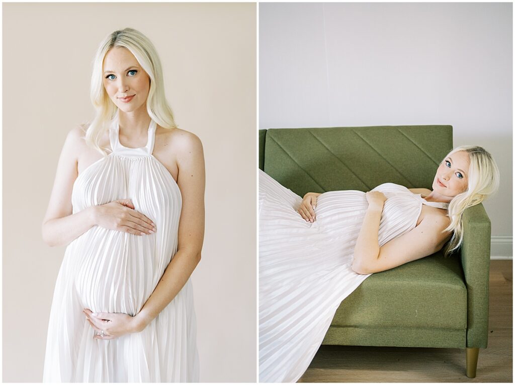 Kaitlin Mendoza Photography captured intimate maternity photos in Indianapolis for glowing mama-to-be.