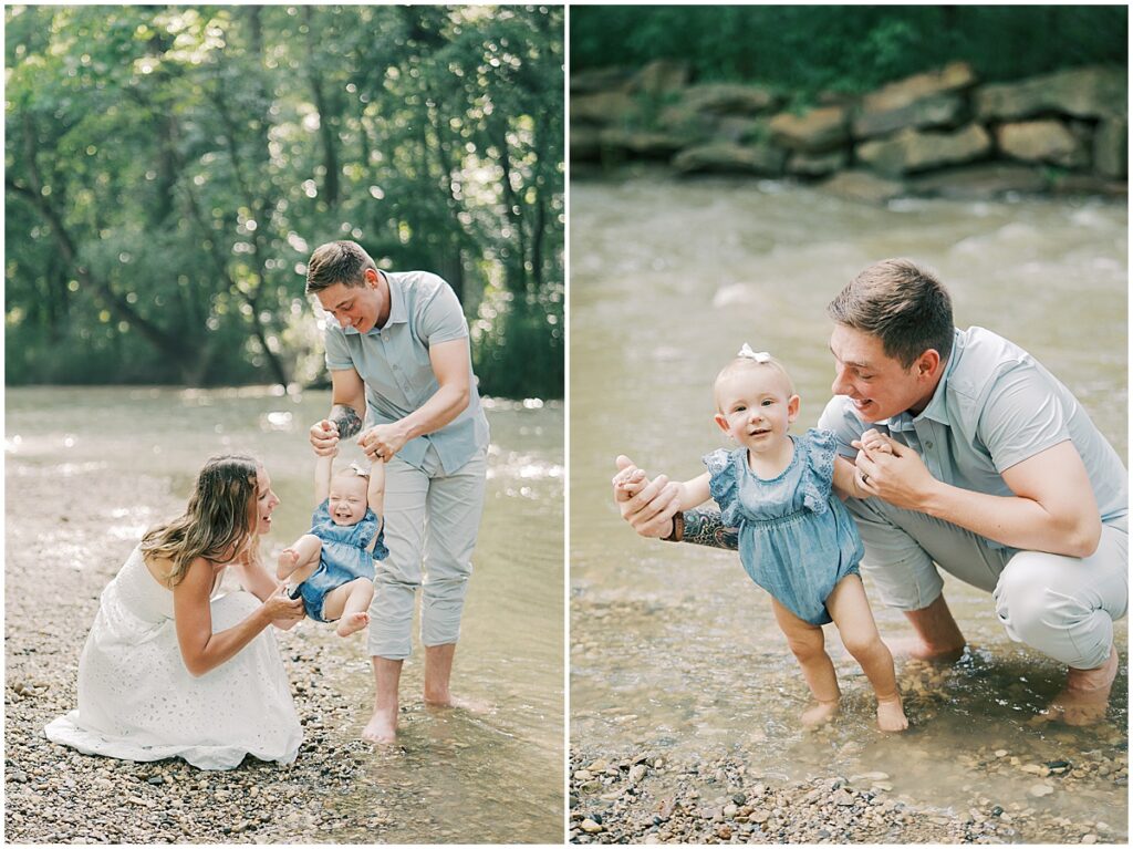 Kaitlin Mendoza is a Carmel, Indiana family photographer who captured a family and 1 year milestone photo session at Flowing Well Park.