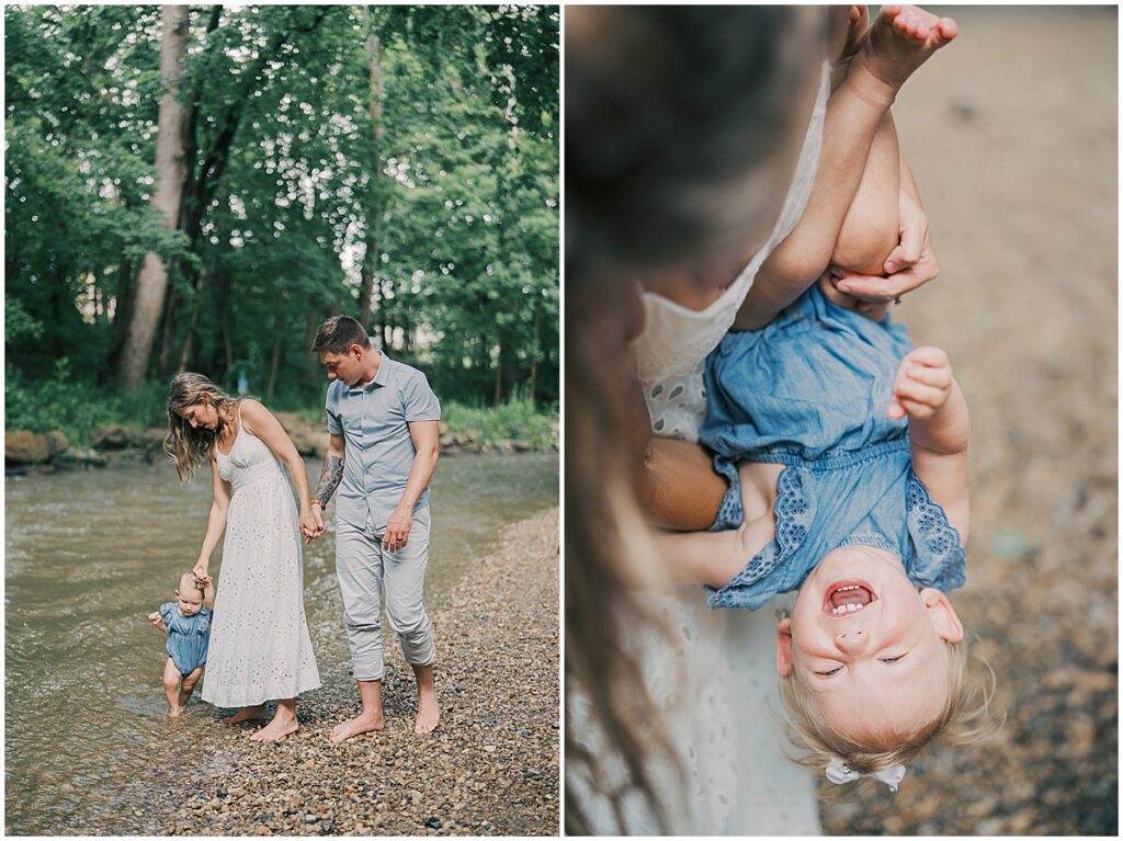 Kaitlin Mendoza is a Carmel, Indiana family photographer who captured a family and 1 year milestone photo session at Flowing Well Park.