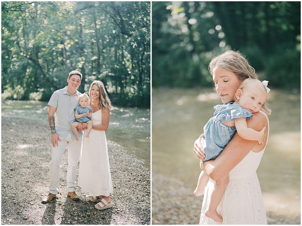 Kaitlin Mendoza is a Carmel, Indiana family photographer who captured a family and 1 year milestone photo session at Flowing Well Park.
