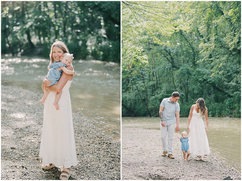 Kaitlin Mendoza is a Carmel, Indiana family photographer who captured a family and 1 year milestone photo session at Flowing Well Park.