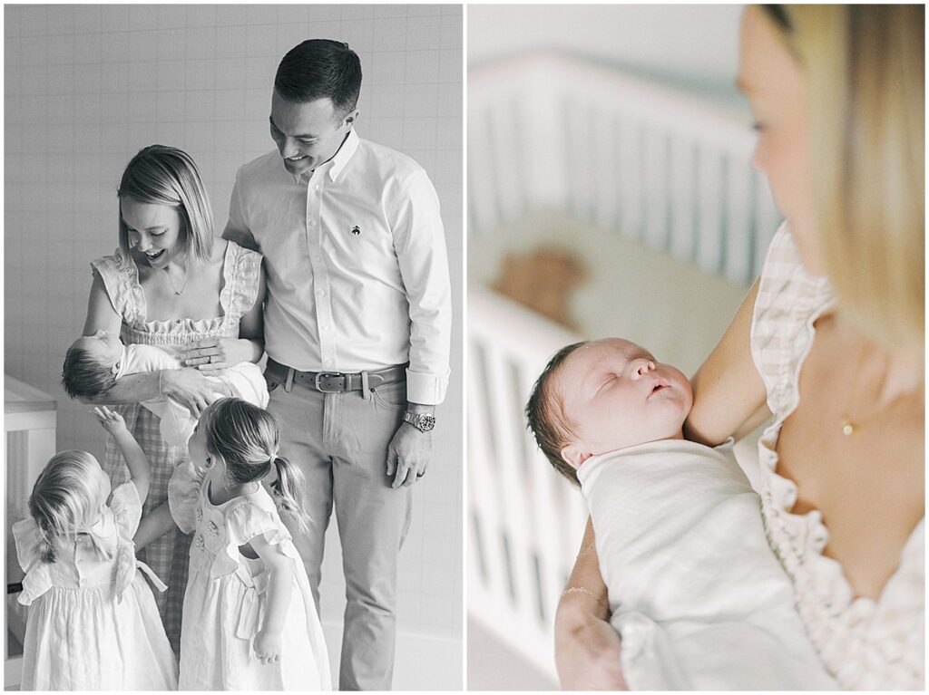 Kaitlin Mendoza captures Carmel, Indiana newborn photography of baby Noah during an in-home photo session.