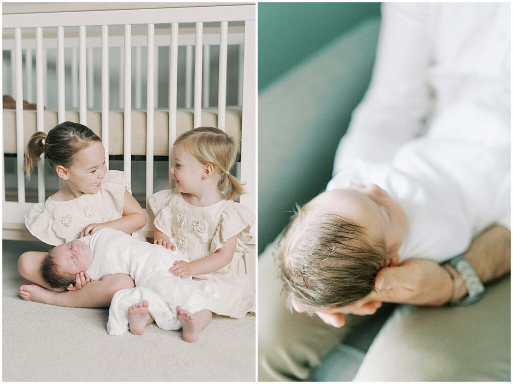 Kaitlin Mendoza captures Carmel, Indiana newborn photography of baby Noah during an in-home photo session.