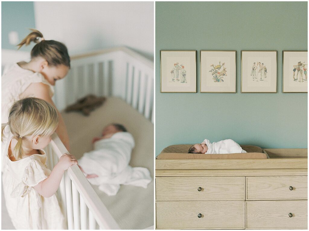 Kaitlin Mendoza captures Carmel, Indiana newborn photography of baby Noah during an in-home photo session.