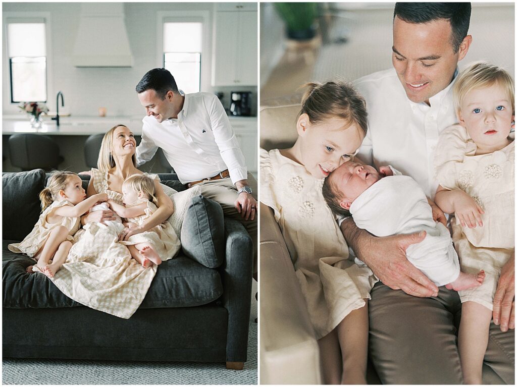 Kaitlin Mendoza captures Carmel, Indiana newborn photography of baby Noah during an in-home photo session.