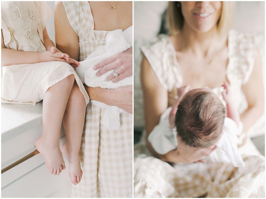 Kaitlin Mendoza captures Carmel, Indiana newborn photography of baby Noah during an in-home photo session.
