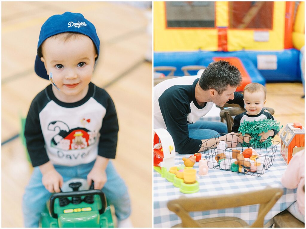 Kaitlin Mendoza is a kids birthday photographer in Indianapolis that captured Davey’s On The Farm themed 2nd birthday party at Holliday Farms.