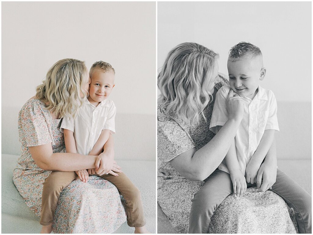 Kaitlin Mendoza is a maternity photographer in Indianapolis who photographed Anna and her family in the studio before baby #3.