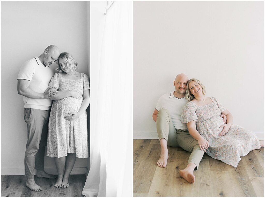 Kaitlin Mendoza is a maternity photographer in Indianapolis who photographed Anna and her family in the studio before baby #3.