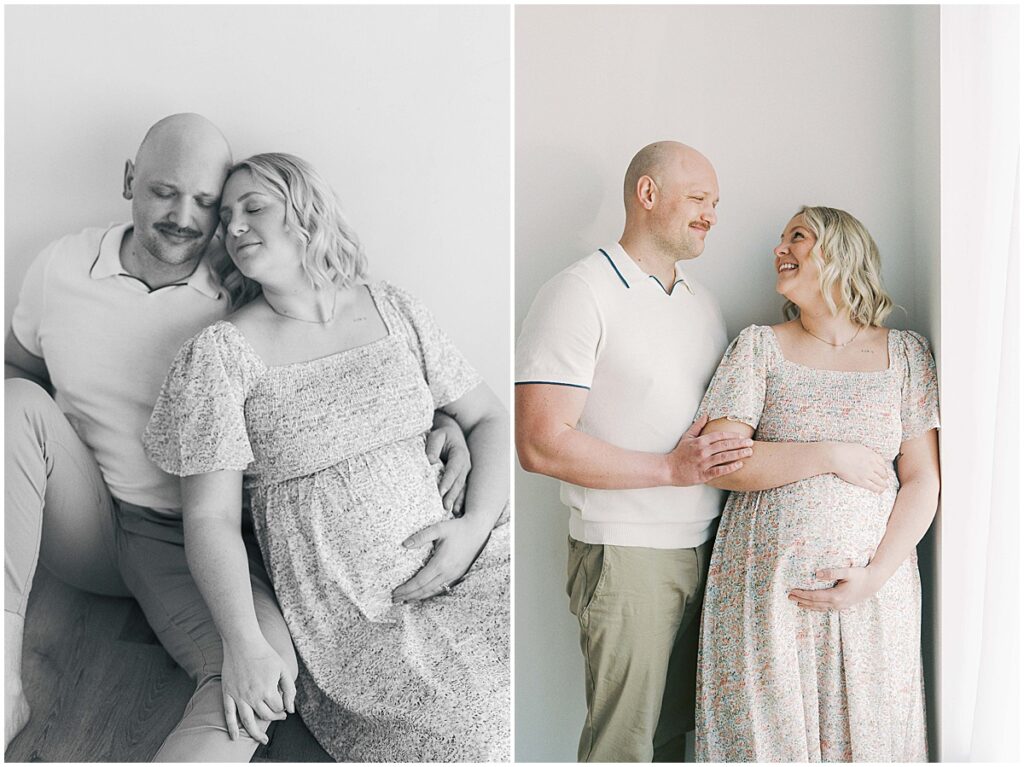 Kaitlin Mendoza is a maternity photographer in Indianapolis who photographed Anna and her family in the studio before baby #3.