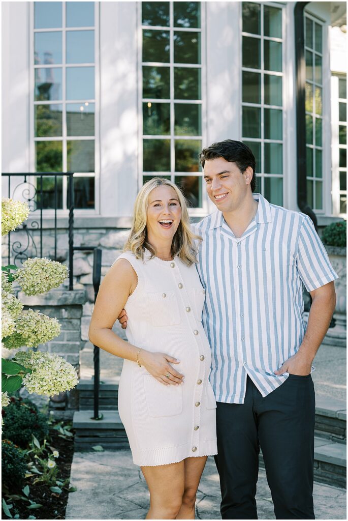 Couple at Carmel Indiana baby shower