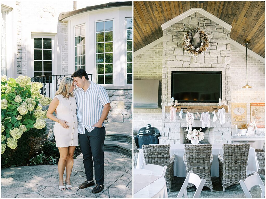 Couple at Carmel Indiana baby shower