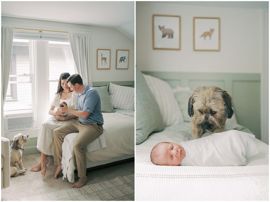 Historic Meridian Kessler Indianapolis in home newborn session