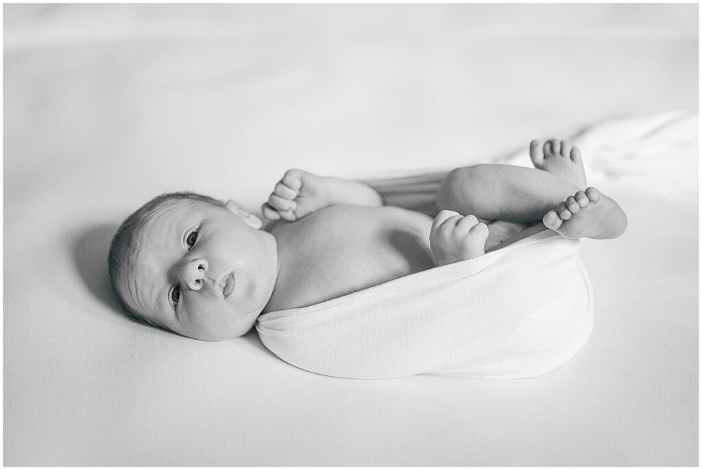 Neutral at home newborn session in Meridian Kessler Indianapolis