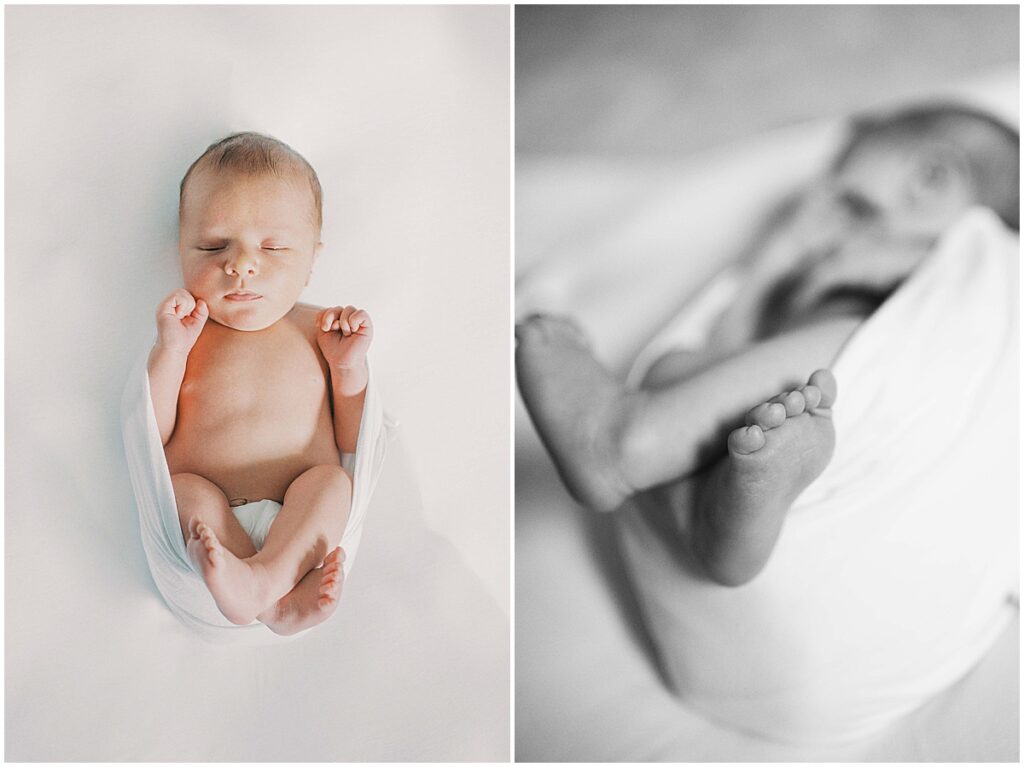 At home lifestyle newborn session in Meridian Kessler Indianapolis