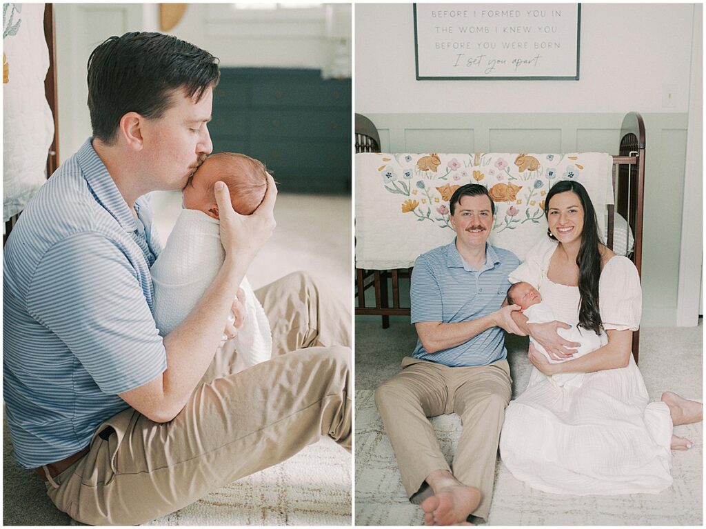 At home newborn session in Meridian Kessler Indianapolis
