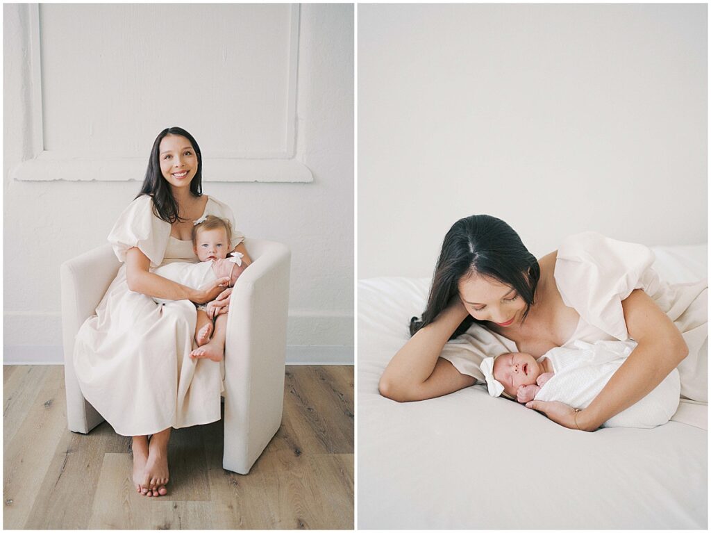 Off white newborn studio session at Indianapolis Indiana studio