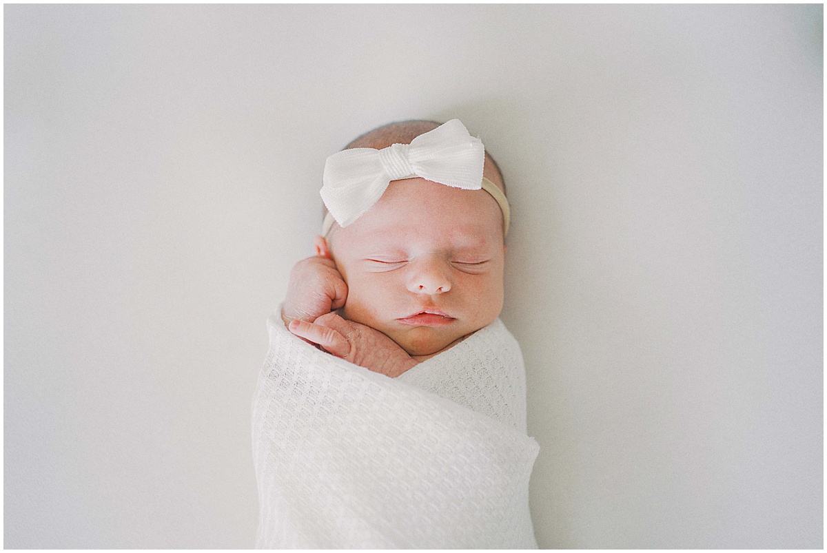 Off white studio newborn session in Indianapolis Indiana