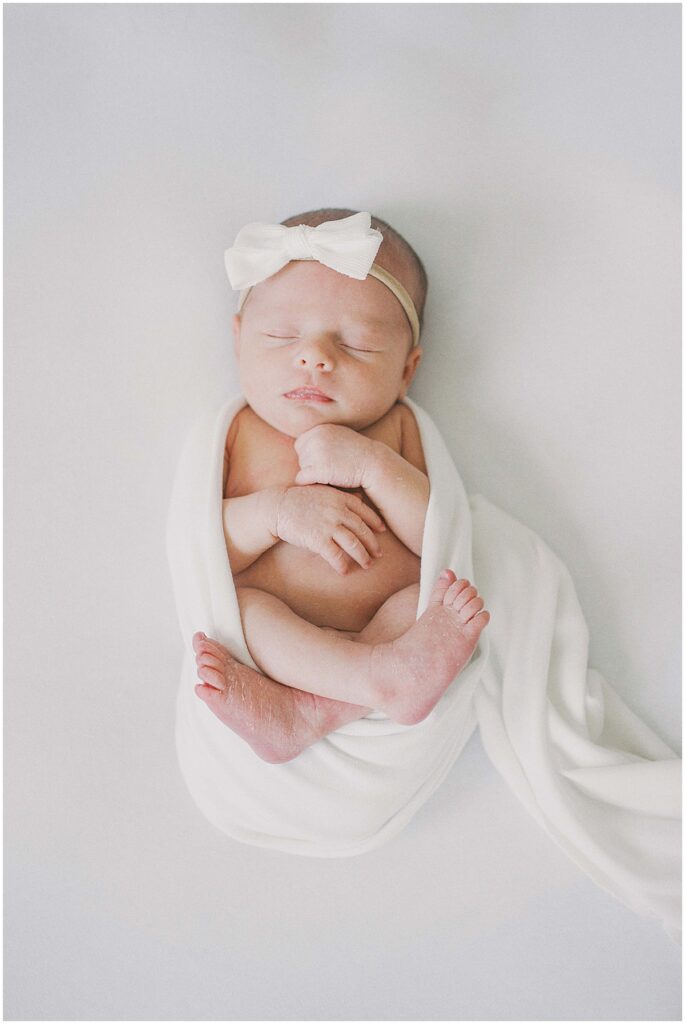 Off white studio newborn session in Indianapolis Indiana