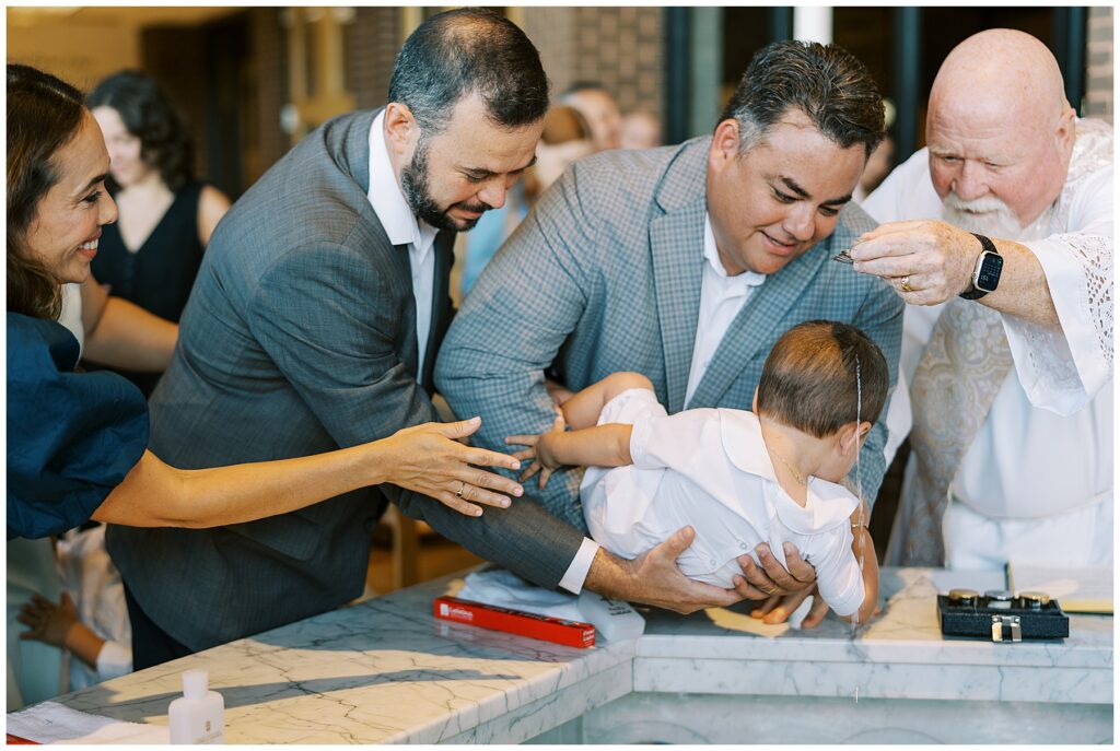 Event photos of baptism by Carmel, Indiana Baptism Photographer