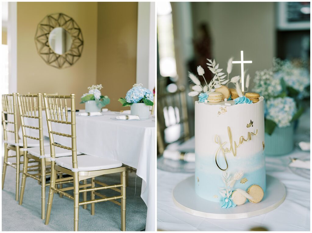 Baptism Party decor by Carmel, Indiana Baptism Photographer