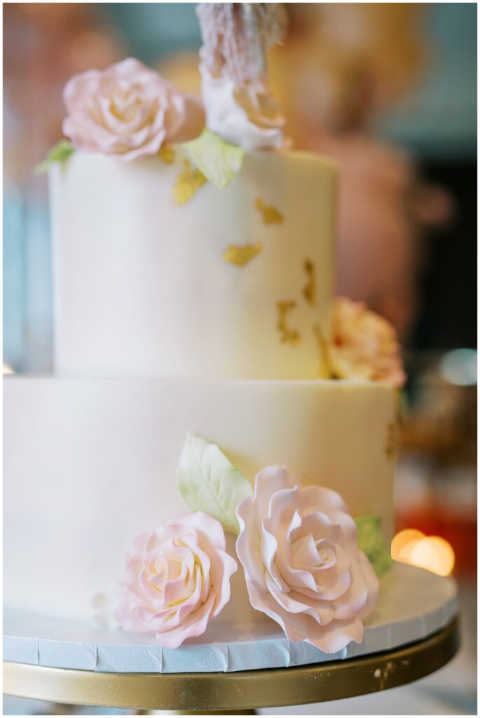 Cake with roses at Baby Shower at Ritz Charles in Carmel, Indiana