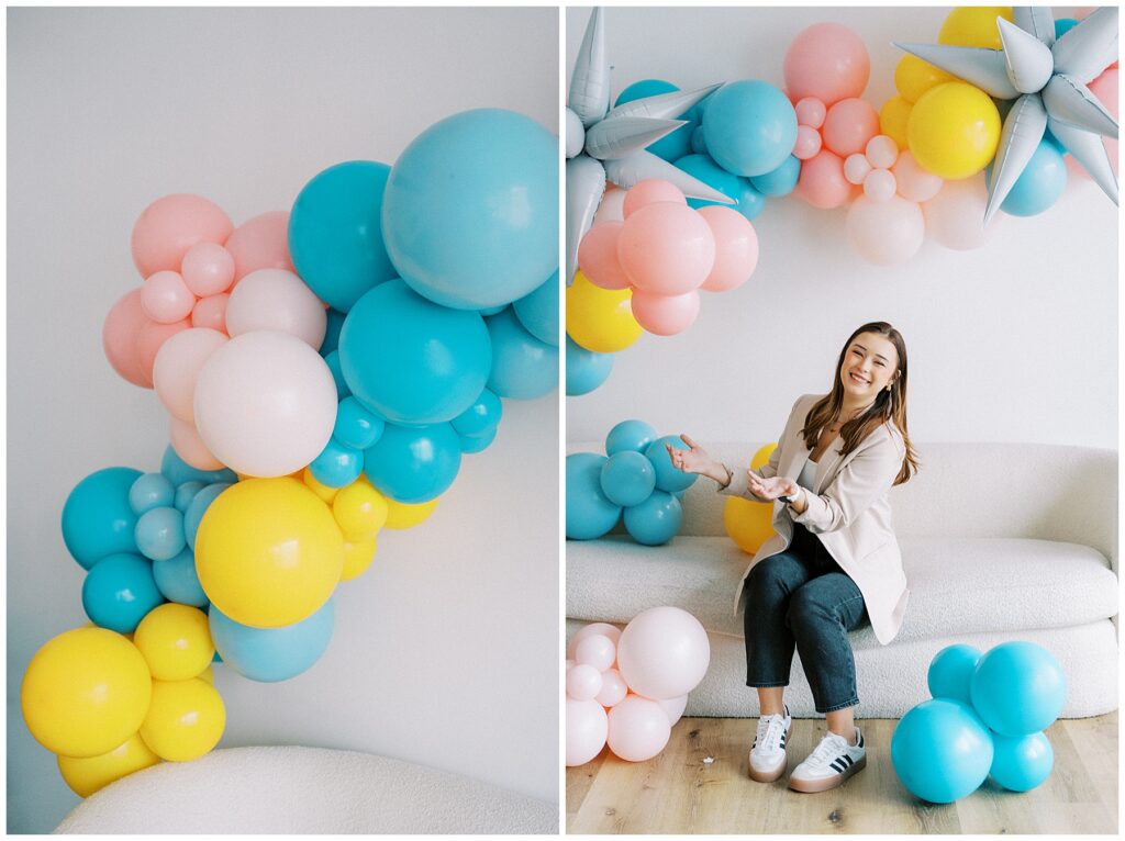 Studio branding photography for a balloon artist.