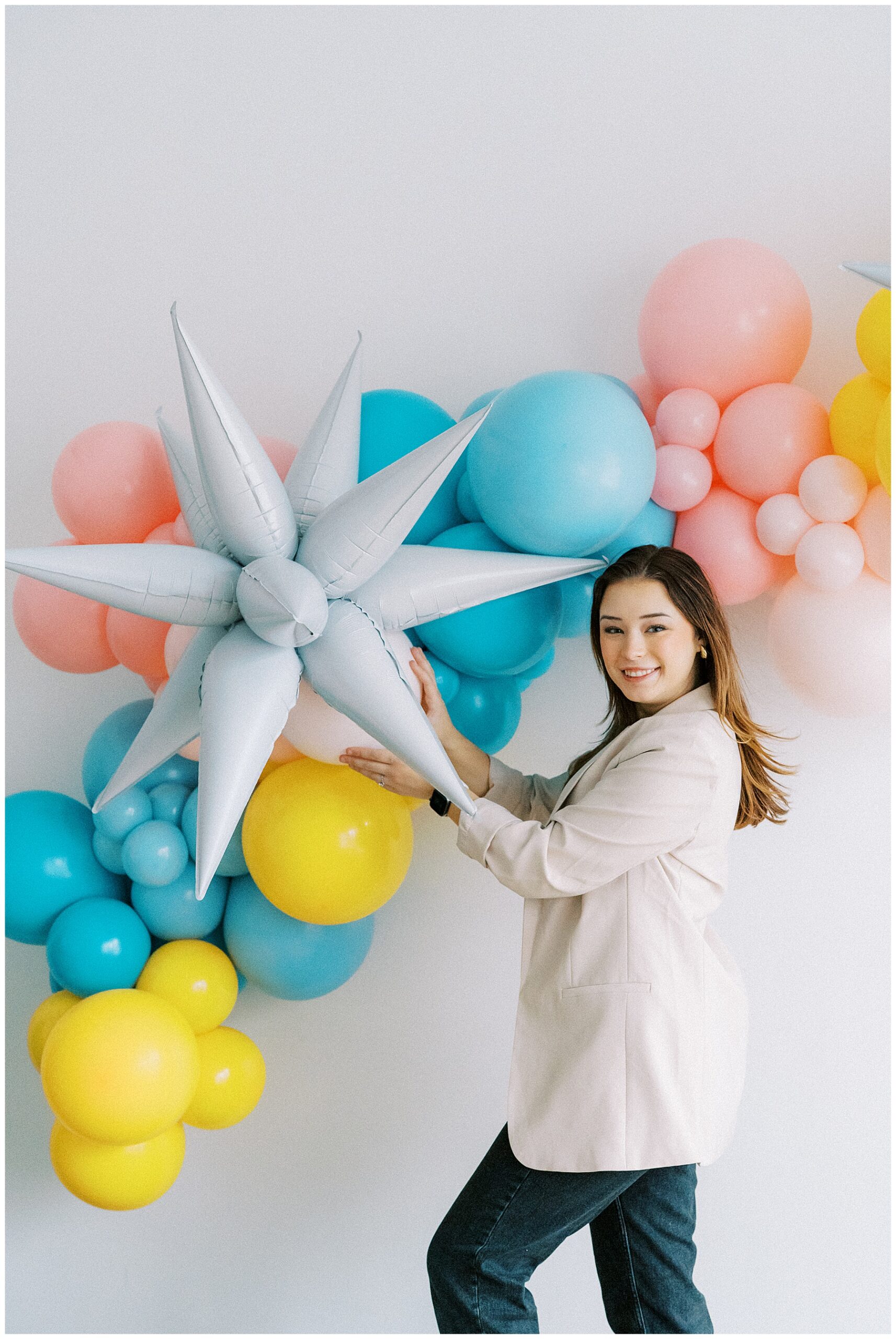 Examples of balloons for parties during branding session