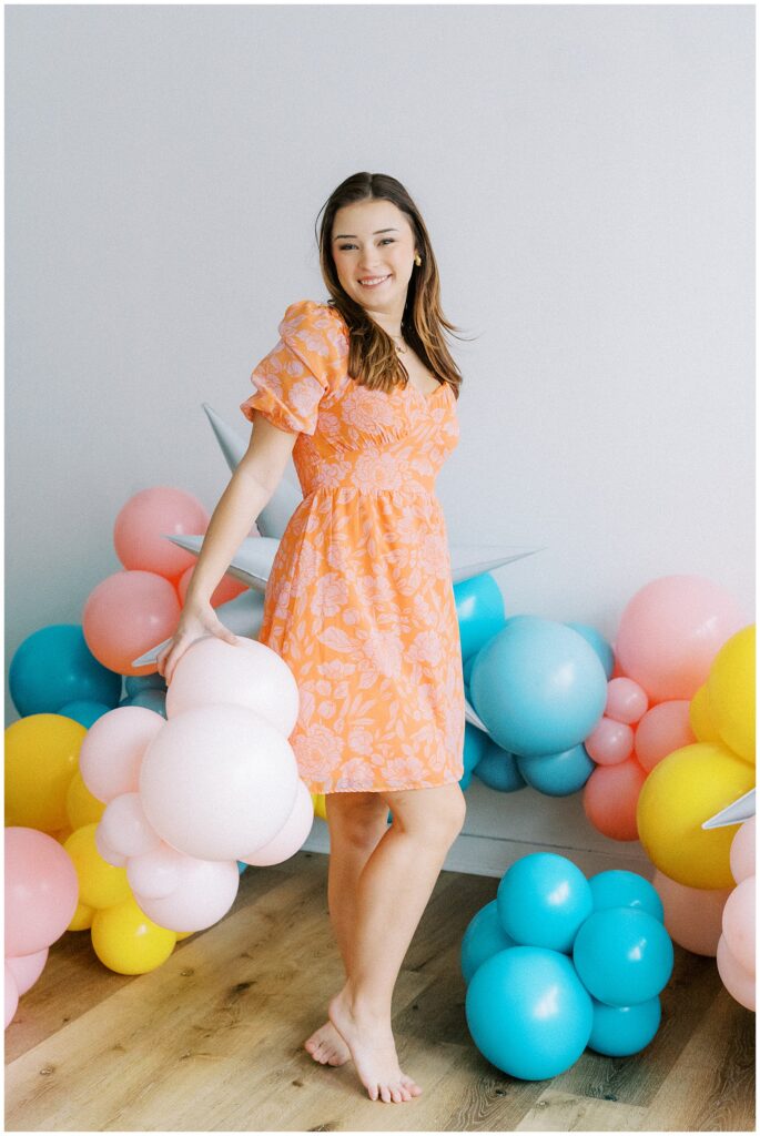 Studio branding photography for a balloon artist.