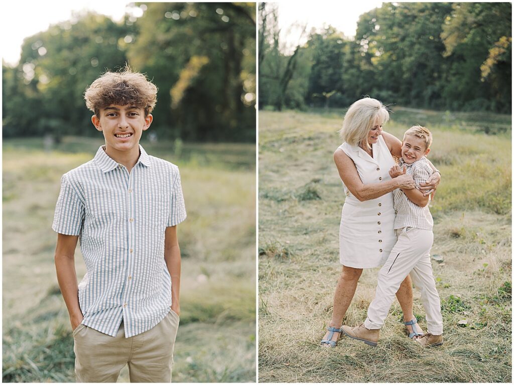 Individual child portraits at Grandparents photo at Holcomb Gardens Family Photos in Indianapolis, Indiana